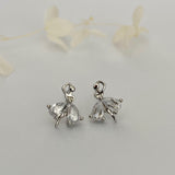 Ballerina Stud Earrings in Sterling Silver
