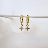4 Clover Dangle Earrings GOLD A. 4 Clover Dangle