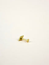 Rana Opal Screw Flat Back Helix Stud Earring Gold- 1 piece