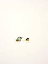 Rana Opal Screw Flat Back Helix Stud Earring Gold- 1 piece