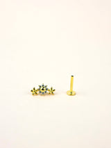Mooni Screw Flat Back Helix Stud Earring Gold- 1 piece