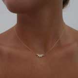 Marquise Star Pendant Gold Dainty Necklace Sterling Silver