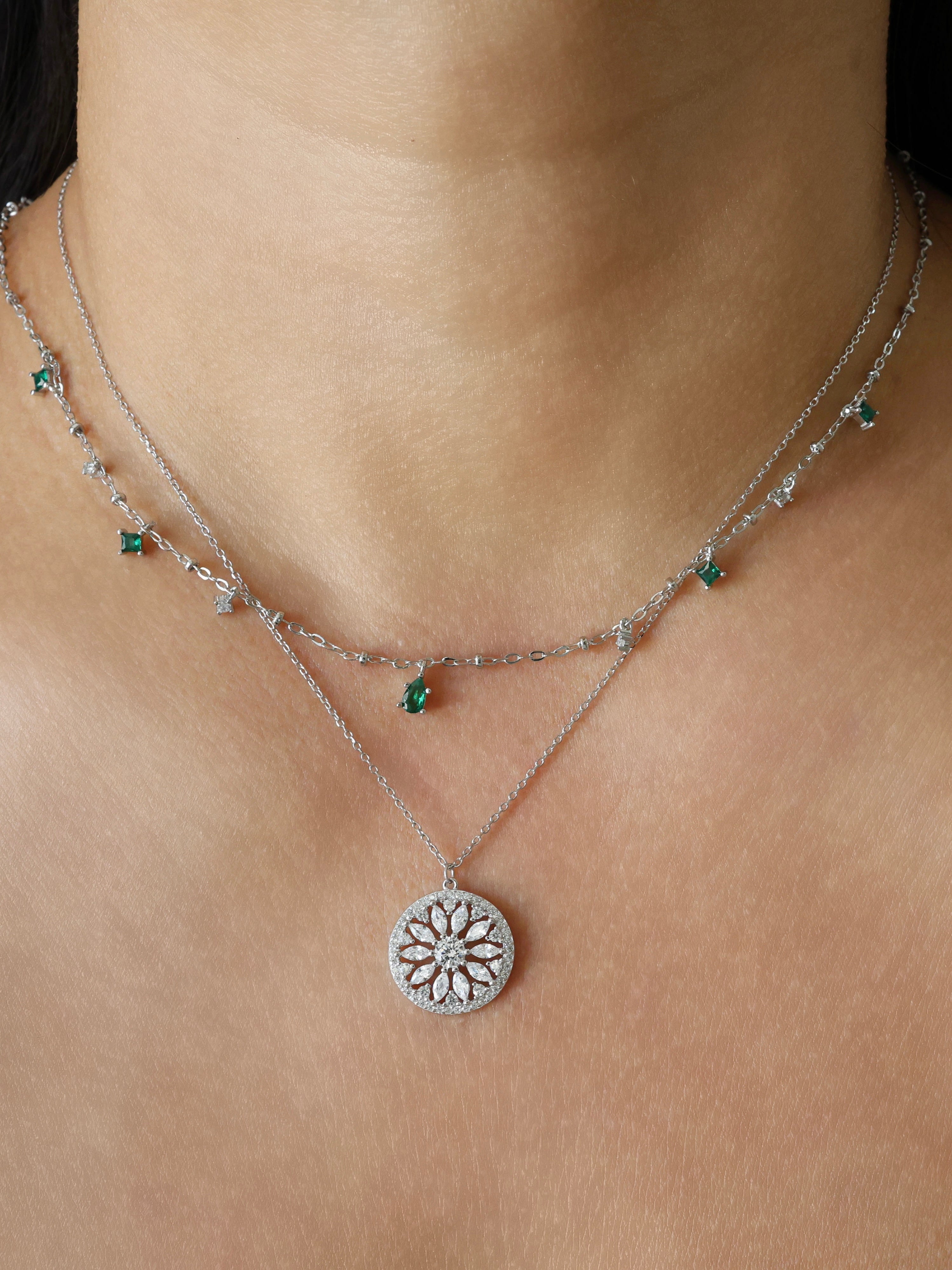 Oracle Sterling Silver Necklace- Silver