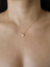 Love You Heart Sterling Silver Necklace - Gold