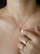 Cross CZ Sterling Silver Necklace - Gold
