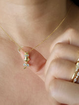 Pussycat Sterling Silver Necklace - Gold