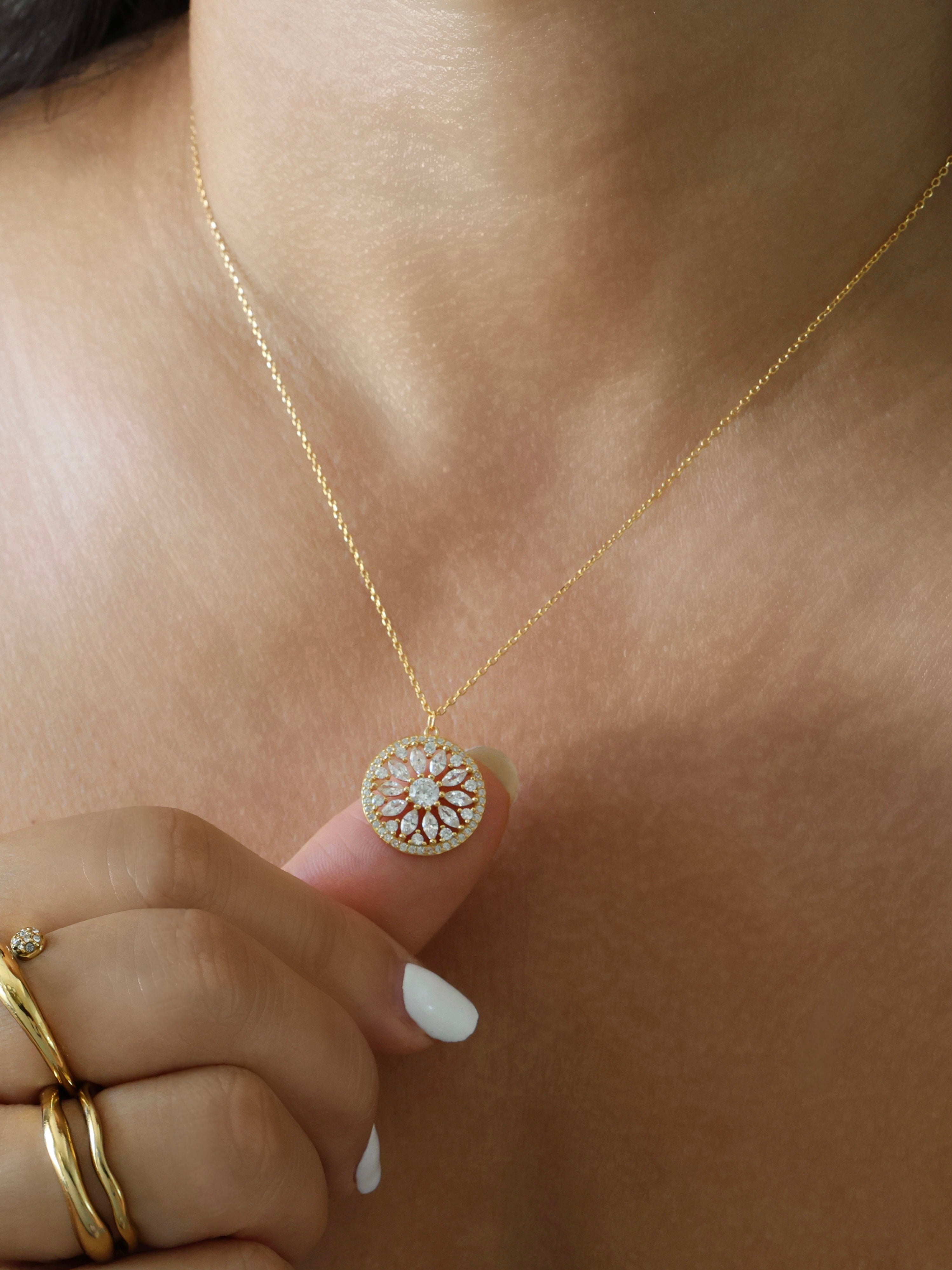 Oracle Sterling Silver Necklace- Gold