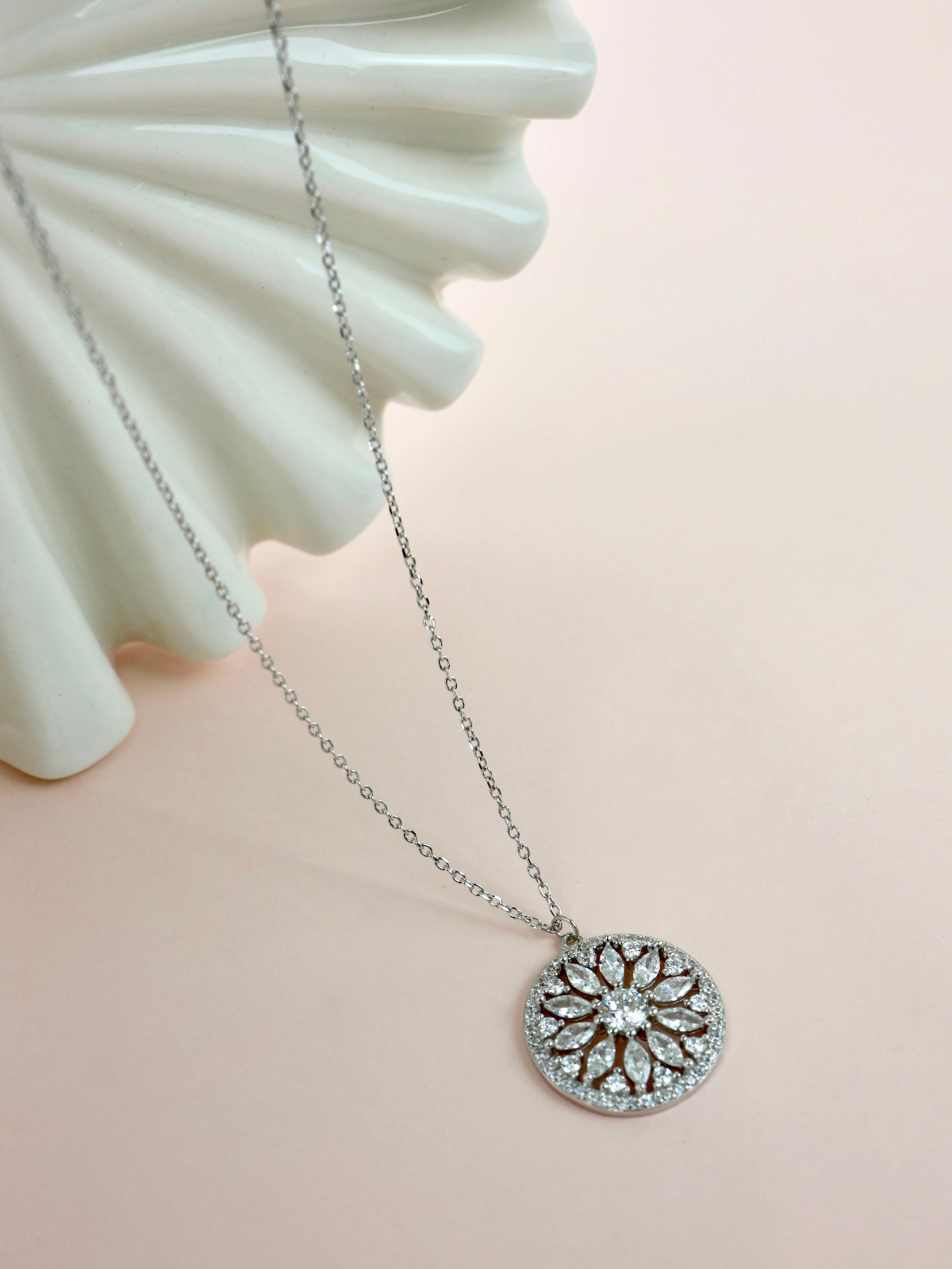 Oracle Sterling Silver Necklace- Silver