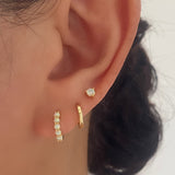 Dainty Opal Hoop Earrings GOLD