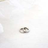 Dainty Opal Hoop Earrings SILVER B. Plain Huggie