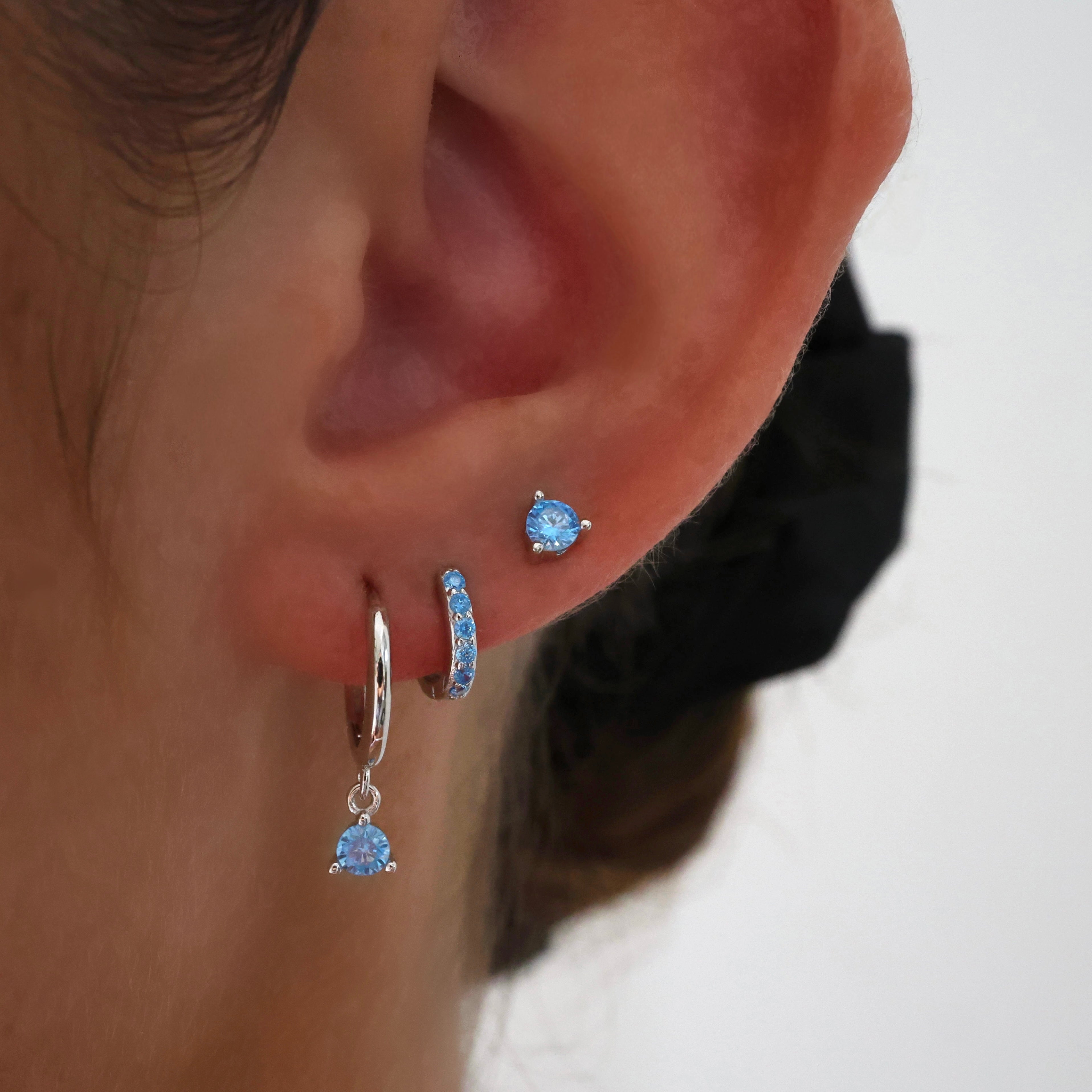 Julie Ines Blue SILVER Earrings