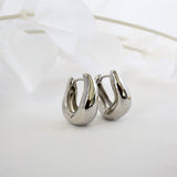 Willow Twist Silver Hoop A. Medium