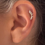 Ball Screw back Helix Angel Stud Earring GOLD- 1 piece