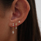 Nova Dangle Stud Earrings GOLD