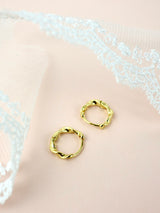 Twisted Hoop Sterling Silver-Gold