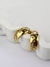 Lunar Stardust Gold Earrings Stainless Steel