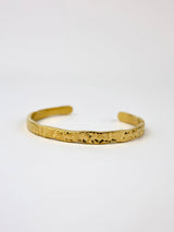 Eldora Hammered Gold Bangle Stainless Steel 6mm