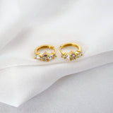 Hazel CZ Huggie Hoop GOLD