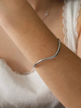 Selene Wave Bangle Stainless Steel