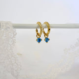 Ines Blue Lagoon Dangle Earring GOLD A. Ines Blue Dangle