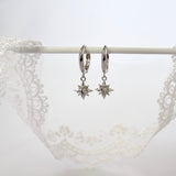 Silver Star Dainty Dangle Earrings A. Star Dangle