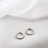 Olivia Tiny Dangle Earrings SILVER B. 7mm Huggie