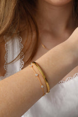 4 Clover Bracelet- Gold Plated Sterling Silver