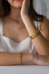 4 Clover Bracelet- Gold Plated Sterling Silver
