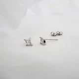 Mia Huggie Earrings SILVER C. Stud
