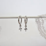 Mia Huggie Earrings SILVER A. Dangle