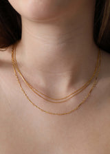 Dainty Gold Chain Necklace - Sterling Silver Snake, Wave, Box, Twist, Basic Chain 40cm, 45cm