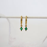 Mia Green Diamond Earrings A. Dangle
