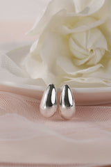 Silver Chunky Waterdrop Earrings