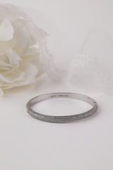 Liora & Starveil Oval Bangles Silver Starveil - Pave