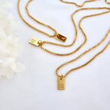 Freya Engraved A-Z Letter Pendant Necklace - Stainless Steel