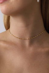 Mistara Twist Diamond Link Chain - Stainless Steel Gold 35cm