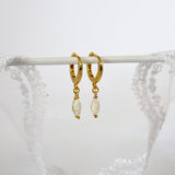 Tulip Opal Dangle Earrings GOLD A. Dangle