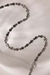 Sun Etched Necklace - Stainless Steel Silver