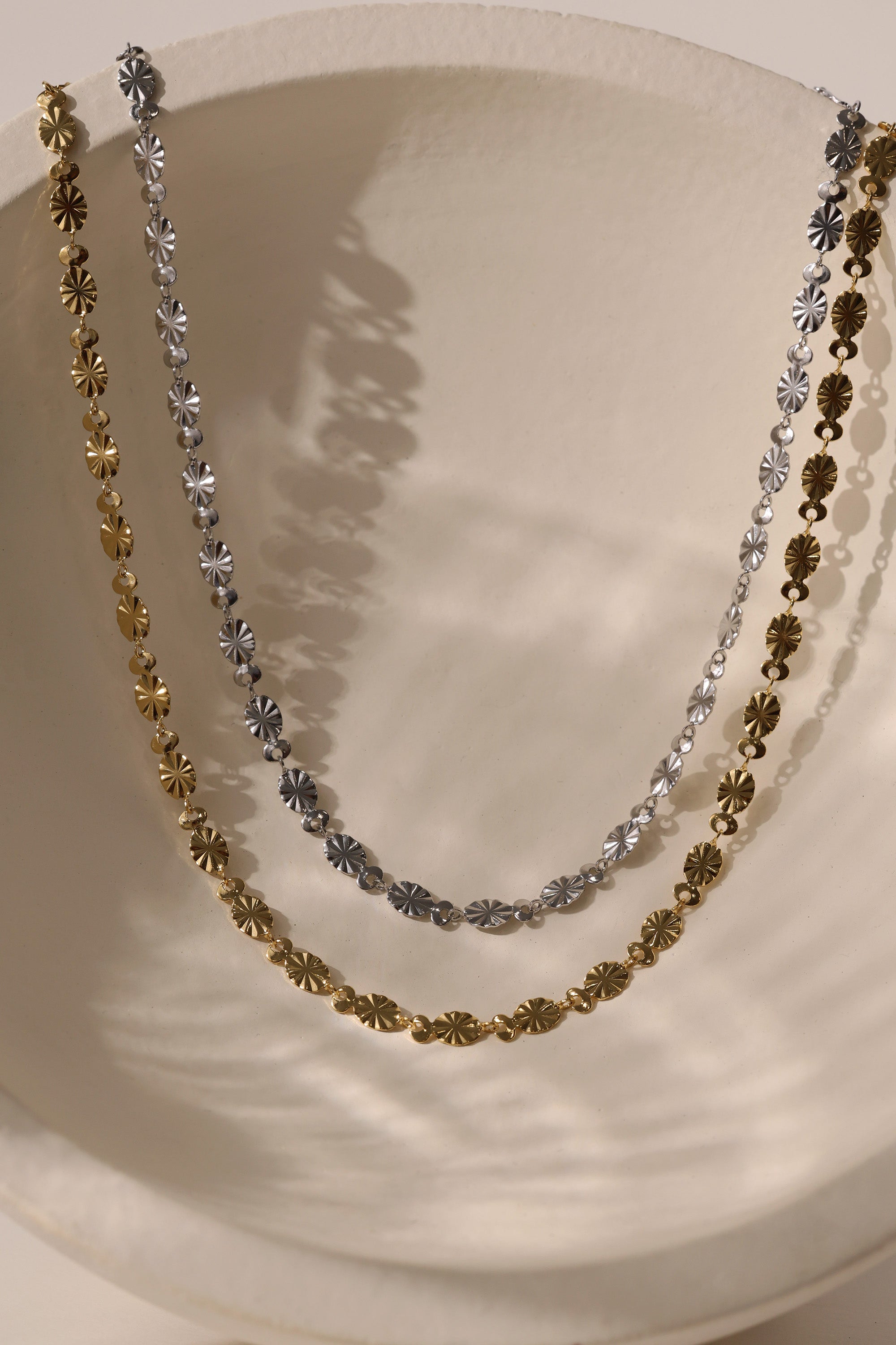 Sun Etched Necklace - Stainless Steel