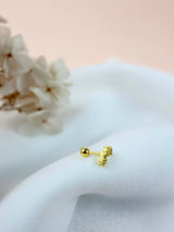 Daisy Ball Screw back Helix Stud Earring GOLD