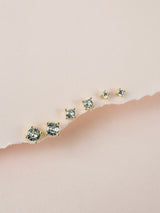 4 Prong Diamond Cubic Stud Earrings 2mm,3mm,4mm GOLD