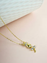 Pussycat Sterling Silver Necklace - Gold