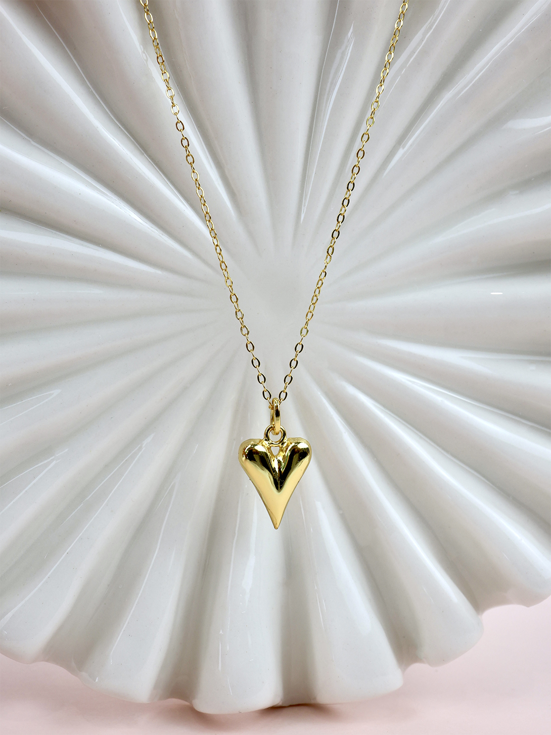 Pippa Heart Sterling Silver Necklace - Gold
