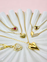 Pippa Heart Sterling Silver Necklace - Gold