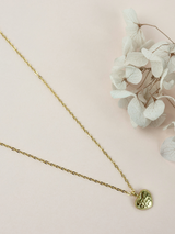 Love You Heart Sterling Silver Necklace - Gold