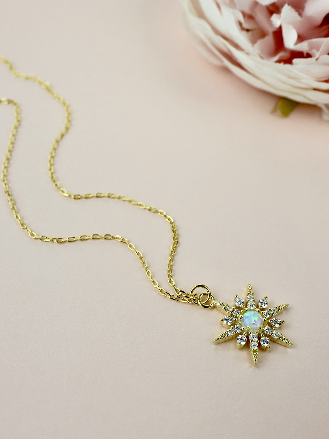 Ophelia Opal Sterling Silver Necklace