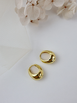 Aurora Chunky Gold Hoop Earrings 1cm Thick