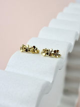 Primrose Flower Stacking Earrings- Gold