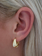 Aurora Chunky Gold Hoop Earrings 1cm Thick