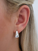 Aurora Chunky Silver Hoop Earrings 1cm Thick